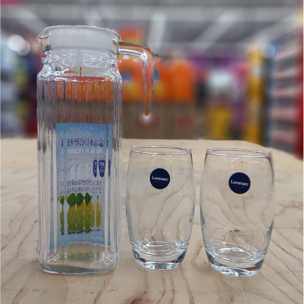 Bộ Bình Và Cốc Thủy Tinh Dày Dặn Luminarc