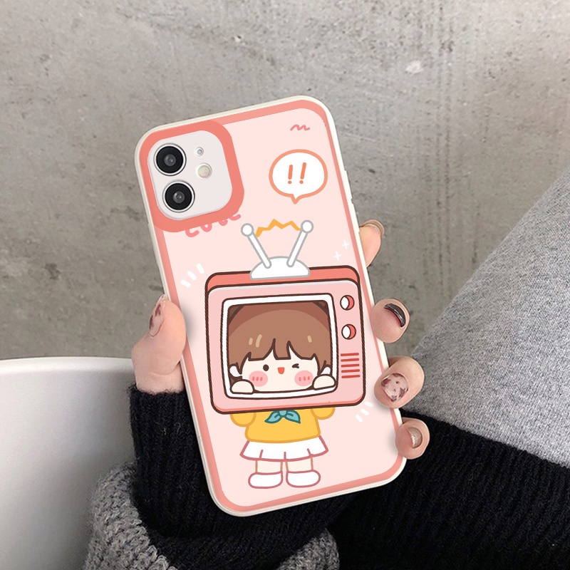 Ốp lưng iphone Baby Hồng ốp cạnh vuông dẻo iphone 6splus/7/7plus/8/8plus/x/xr/xs/11/12/pro/max/plus/13promax tr163