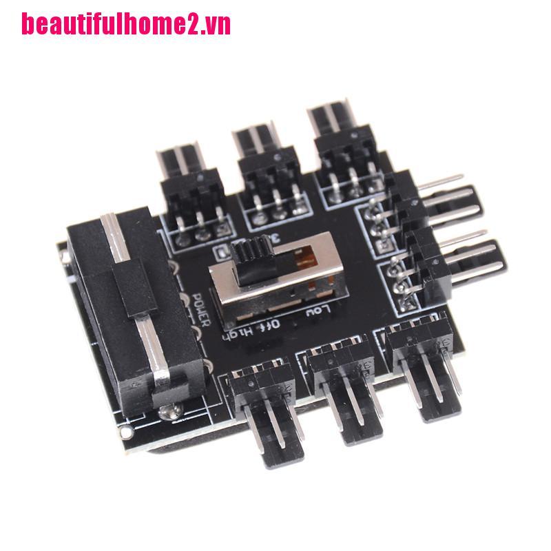 Bộ Chia Cổng Quạt Tản Nhiệt Ide Molex 1 Sang 8 Cổng 3 Pin