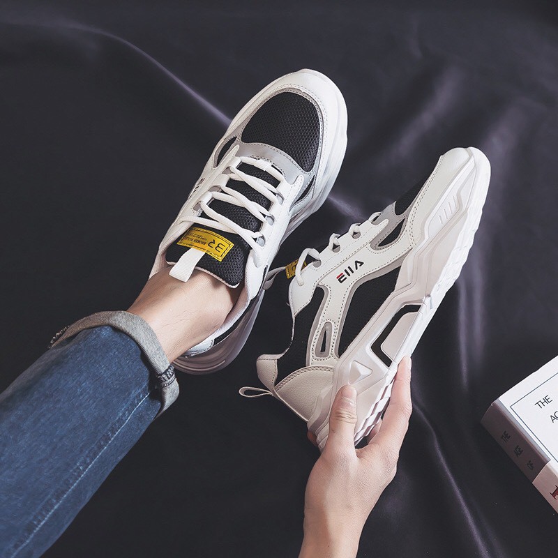 Giày sneaker nam nữ - giày thể thao nam nữ thời trang Hàn quốc đế nâng chiều cao Hàng mới về 2020 - 016 - Đen | BigBuy360 - bigbuy360.vn