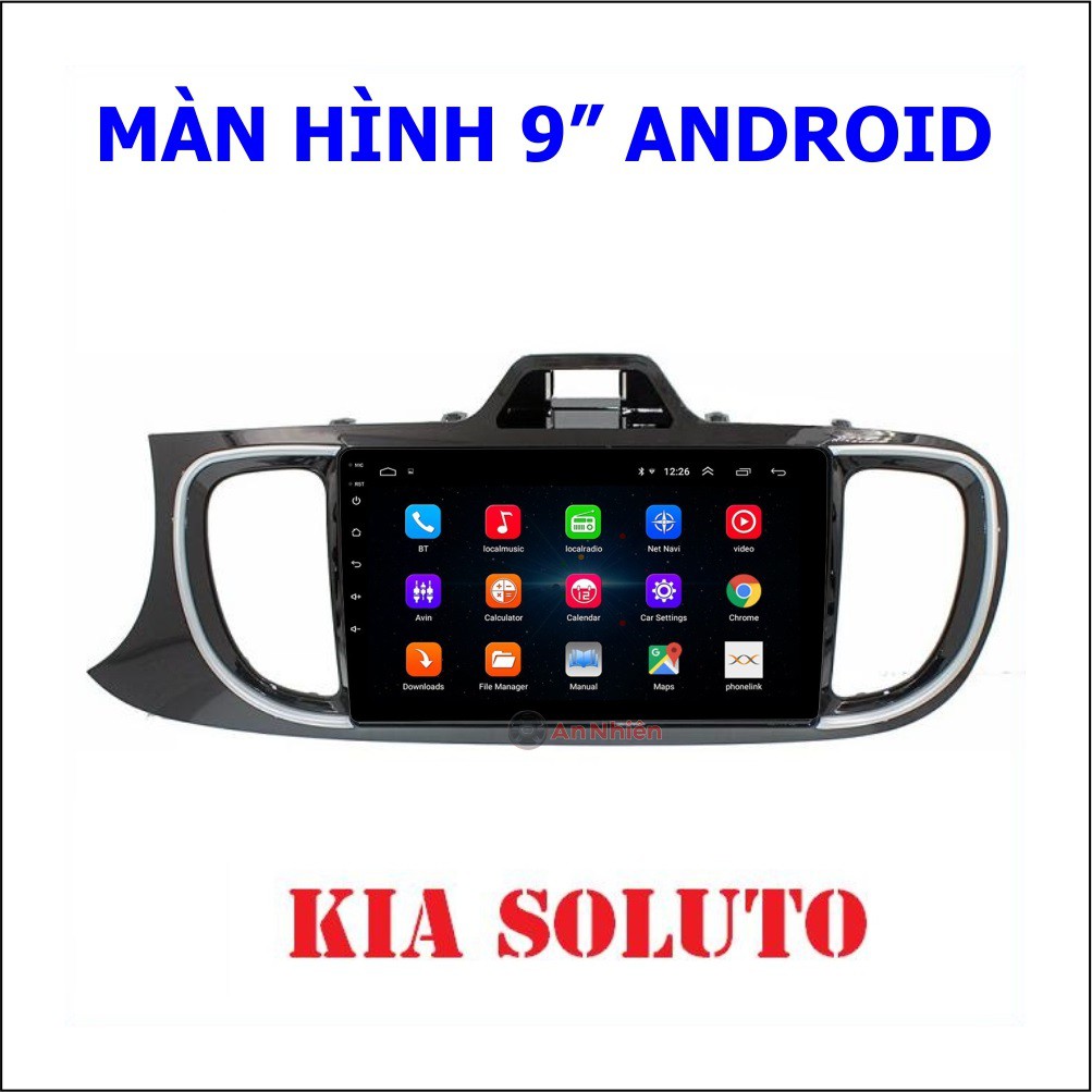 Màn Hình Android 9 inch Cho KIA SOLUTO - Đầu DVD Chạy Android Kèm Mặt Dưỡng Giắc Zin Kia Soluto