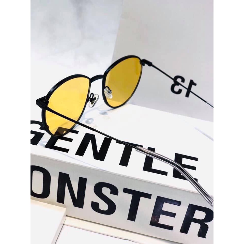 Mắt Kính râm nam nữ gọng tròn kim loại kính mát vàng cam FULLBOX HÃNG cao cấp chống tia UV thời trang Hàn Quốc đi đêm | BigBuy360 - bigbuy360.vn