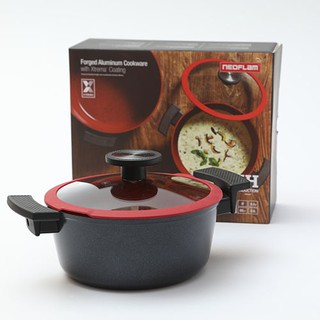 [Hàng chính hãng] Nồi Neoflam Dechef 24cm. Màu đỏ - đen
