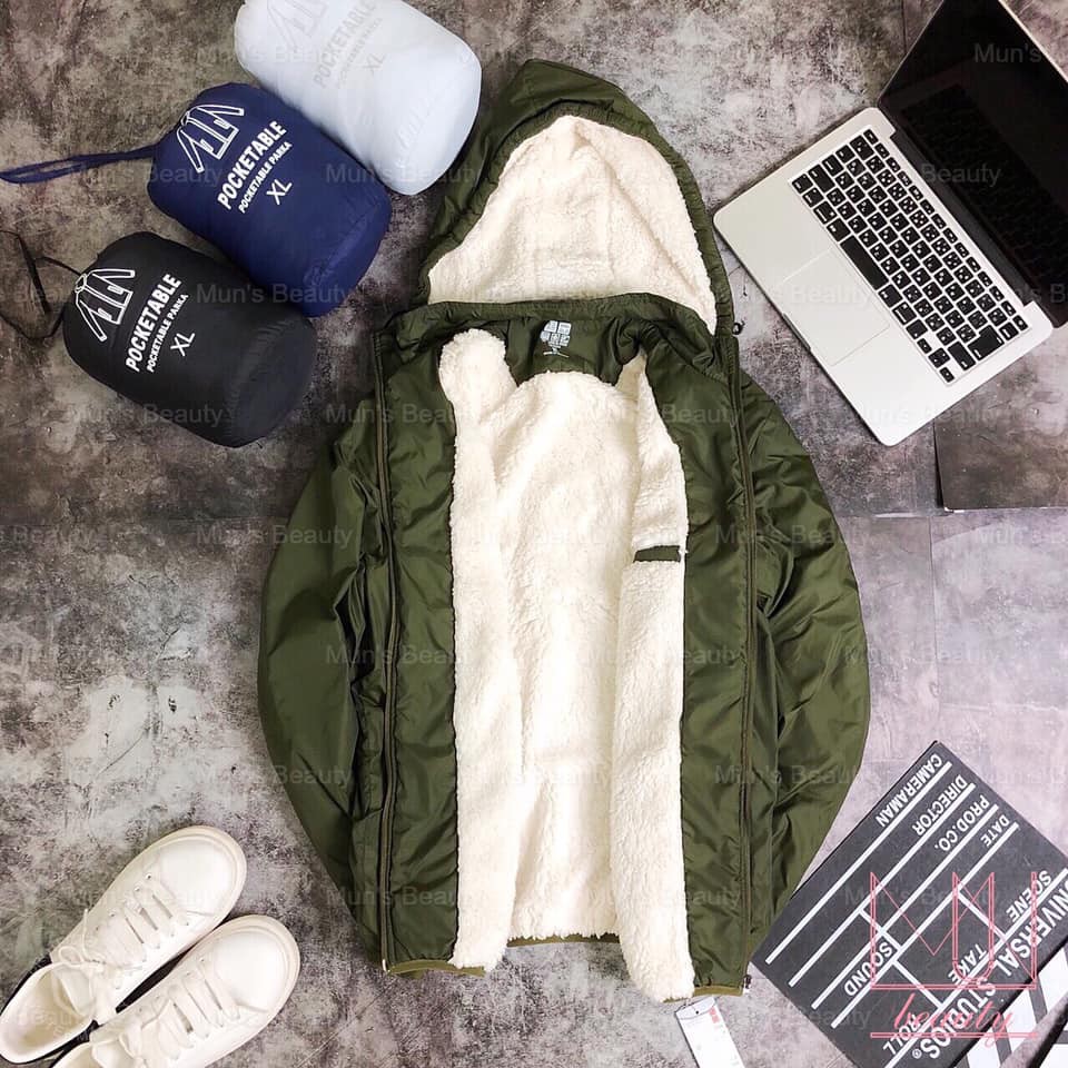 Áo Khóa Gió Lót Lông Cừu, Bên Ngoài Gió Chống Nước, Bên Trong Lót Lông Cừu, Cực Ấm | BigBuy360 - bigbuy360.vn