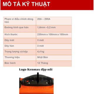 MÁY HÀN KENMAX ARC-200Z