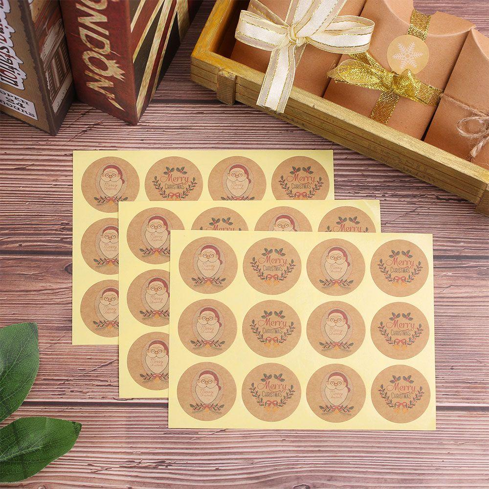 LAYOR1 Set 120 Nhãn Dán Bằng Giấy Hình Ông Già Noel