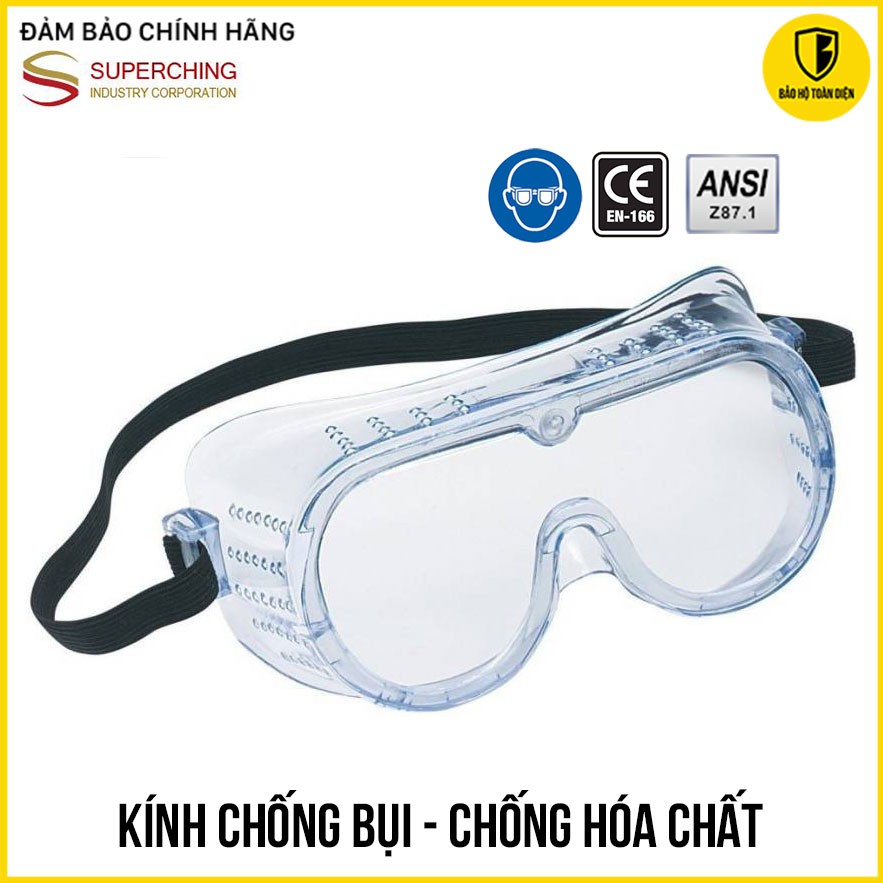 (CHÍNH HÃNG) Kính bảo hộ chống bụi, chống hóa chất JG101. Kính bảo hộ nhập khẩu thương hiệu Đài Loan