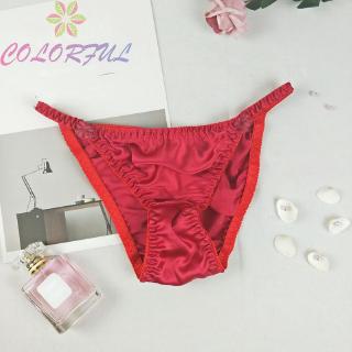 Quần lót phối nơ chất liệu vải lụa satin mềm size M-2XL cho nữ