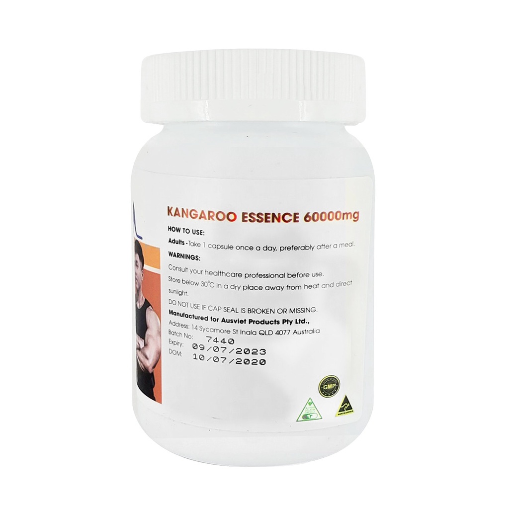 Viên Uống Tăng Cường Sinh Lý Nam Giới Augoldhealth Kangaroo Essence 60000mg Của Úc Hộp 100 Viên - Hàng Úc 2279