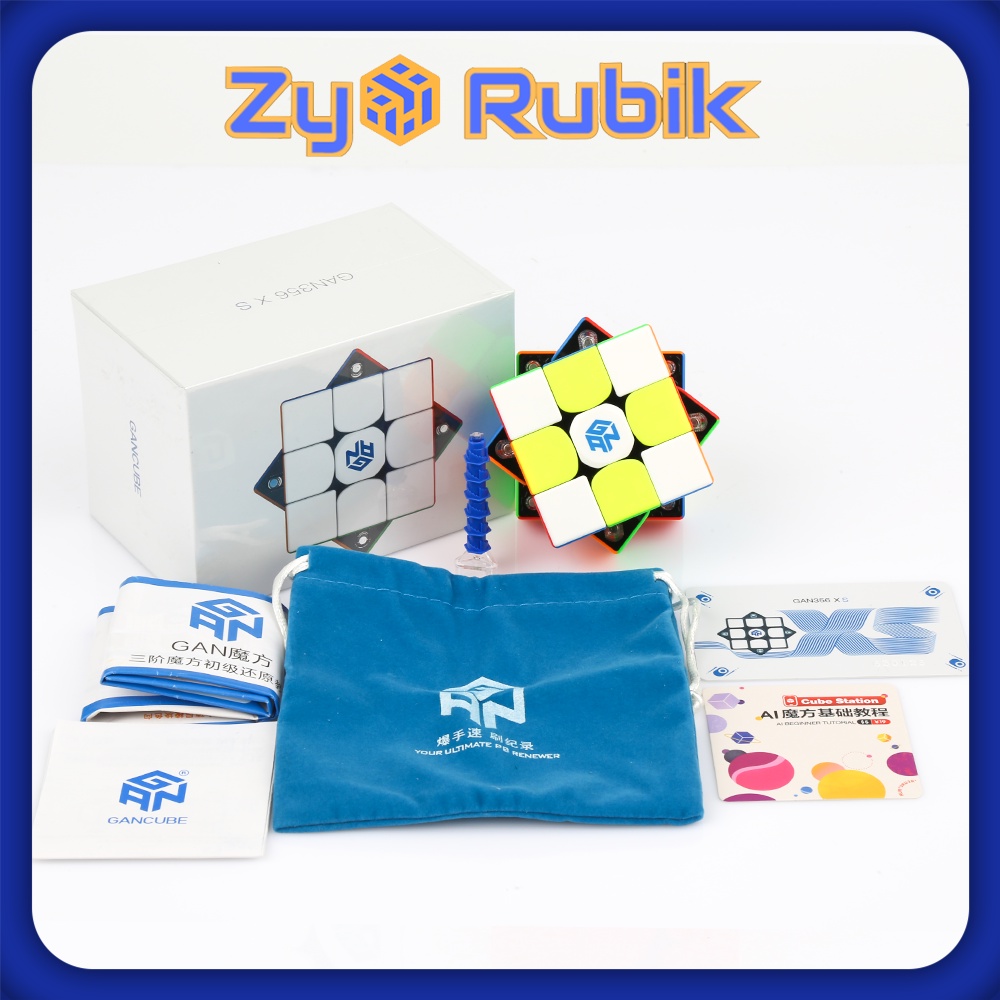 Rubik 3x3 Gan 356 XS Stickerless/ Gan 356 XS Stickerless (Có Nam Châm) - Zyo Rubik