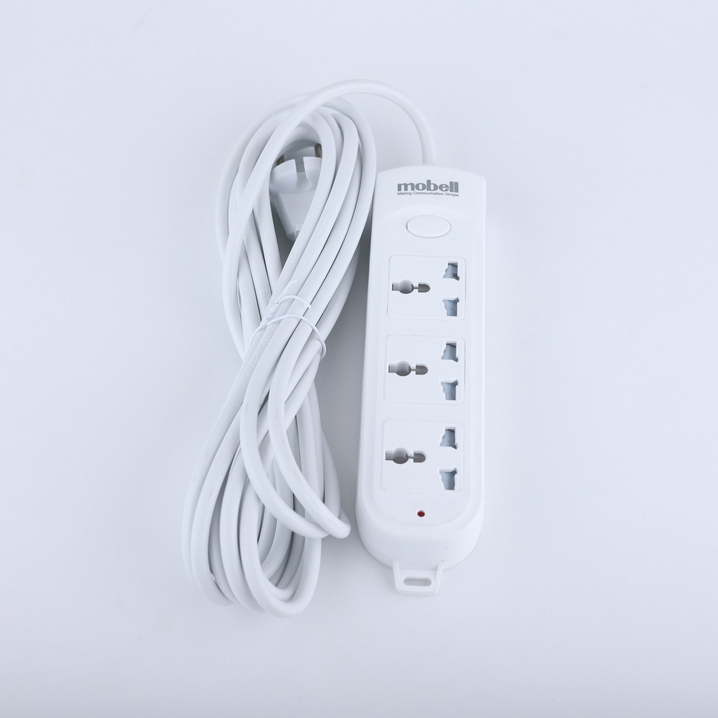 Ổ Cắm Điện Đa Năng Mobell 3 Lỗ Cắm 3m/5m Có Công Tắc Chịu Nhiệt Cao 750 Độ C 2500W mã CX1303UO-OL