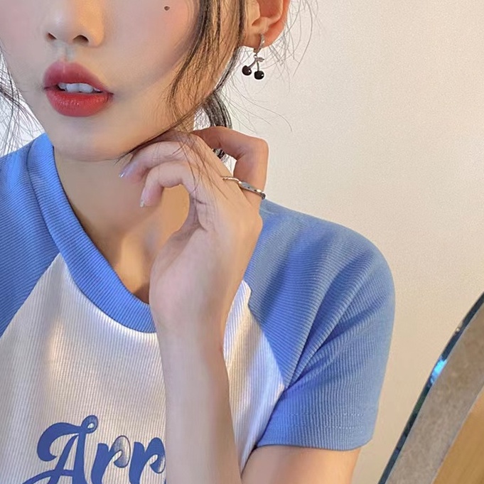 Khuyên Tai Hình Trái Cherry Phong Cách Đơn Giản Cá Tính Cho Nữ