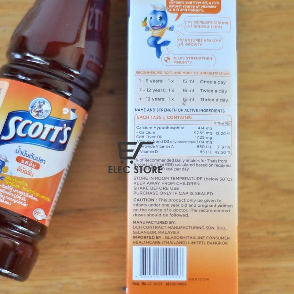 Siro giúp bé ăn ngon chóng lớn SCOTT'S 200ml Thái Lan