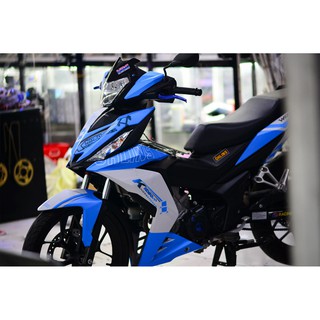 Tem trùm winner 150 xanh trắng, độ team decal xe dán phủ dàn áo đẹp