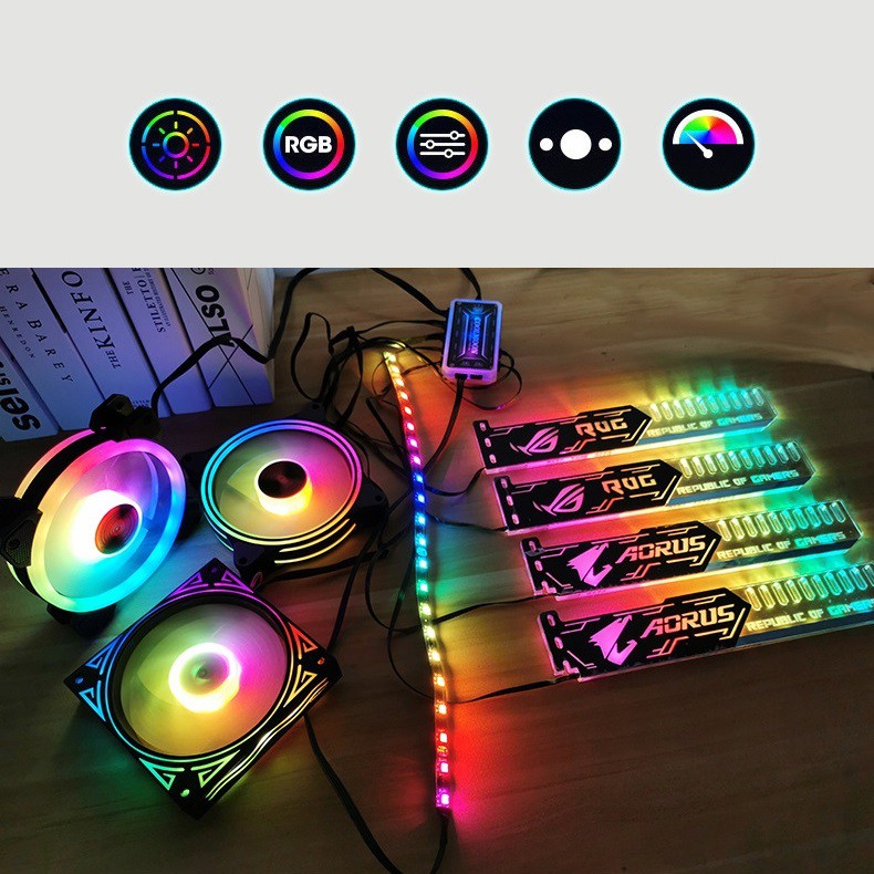 Thanh Led RGB ROG Republic of gamers đồng bộ Hub , Dùng độ trang trí cho VGA máy tính | BigBuy360 - bigbuy360.vn