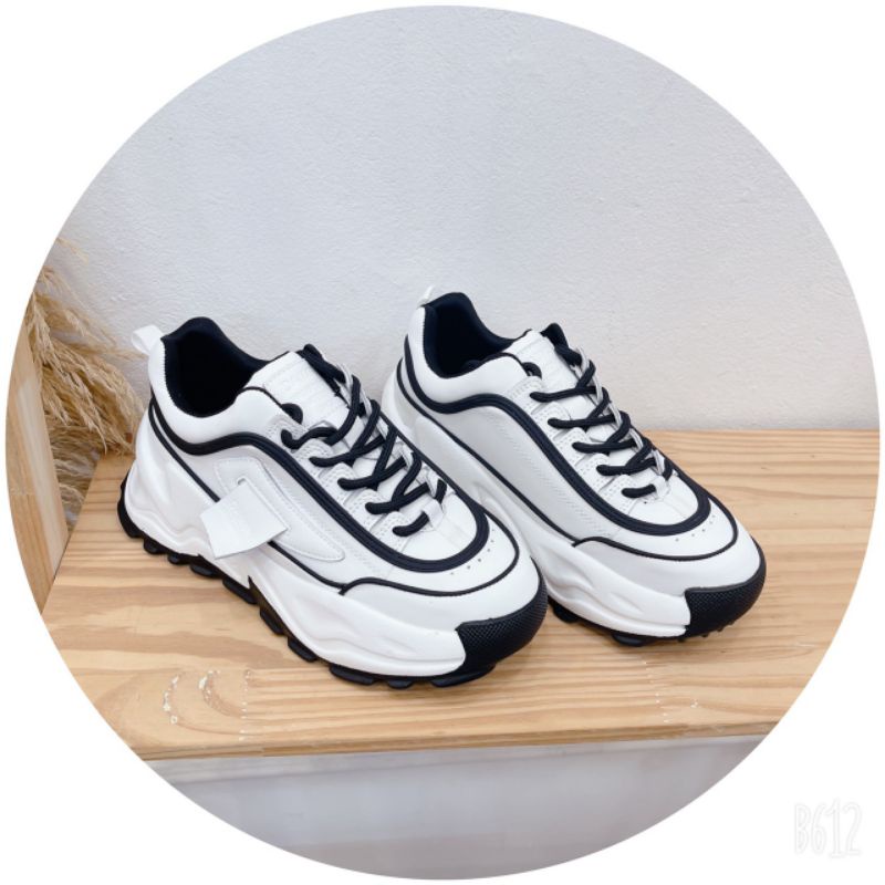 Lo(ẢNH THẬT) Giày Thể Thao Nữ Daimya Nâng đế 6p Da Mềm Êm Xịn Fullbox Túi Cao Cấp