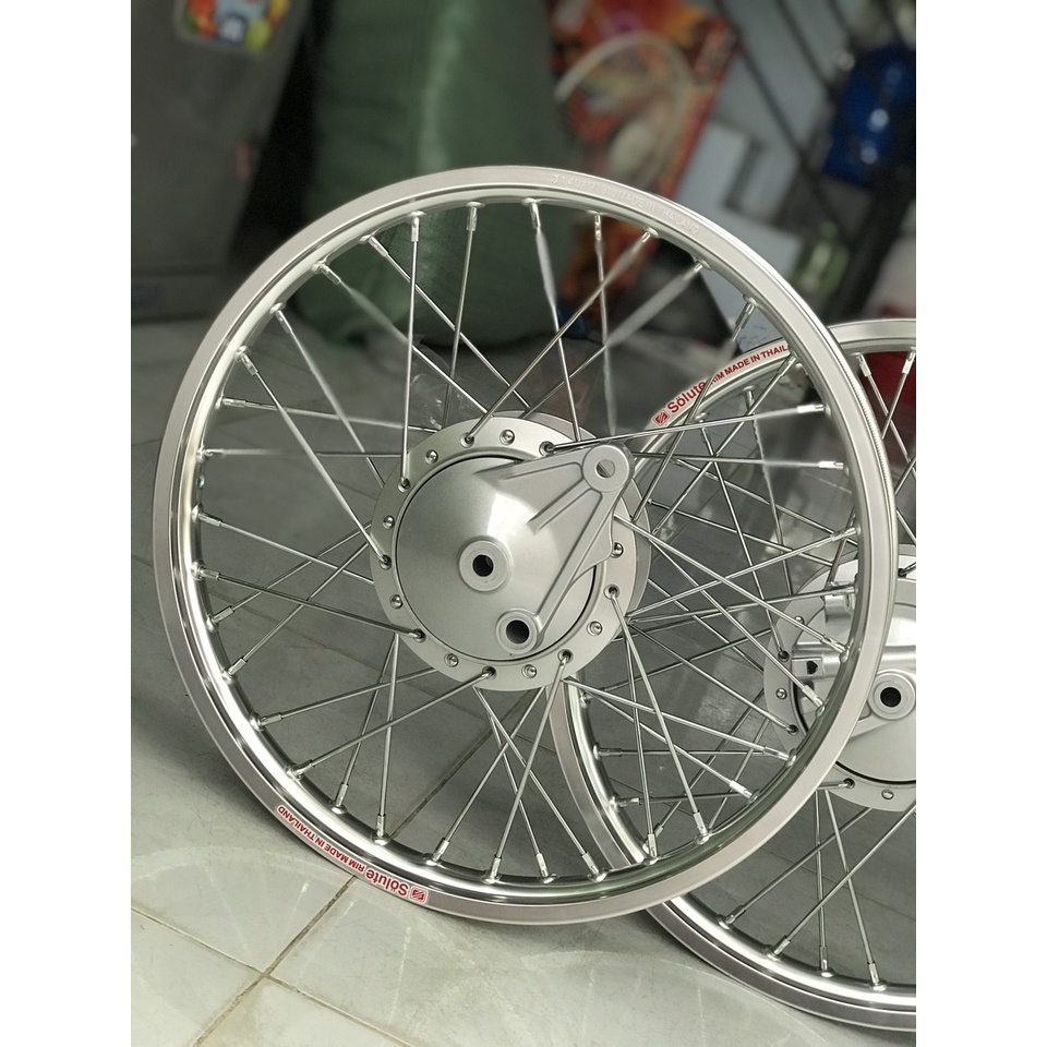 CĐN dành cho xe wave va dream đùm zin bạc wave 110 niềng nhôm bạc kèm má đùm trước và sau gắn như zin