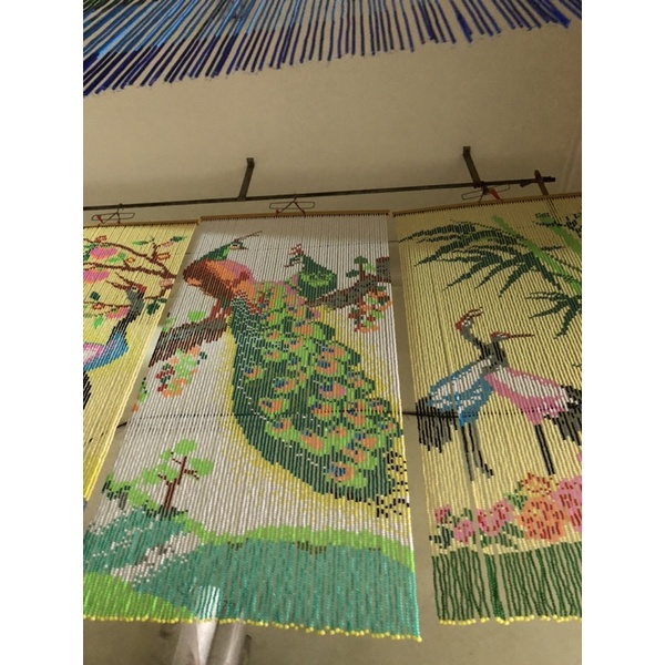 Màn/ Rèm Hạt Nhựa Đài Loan  Con Công Ngũ Sắc 🌈🦚♥️