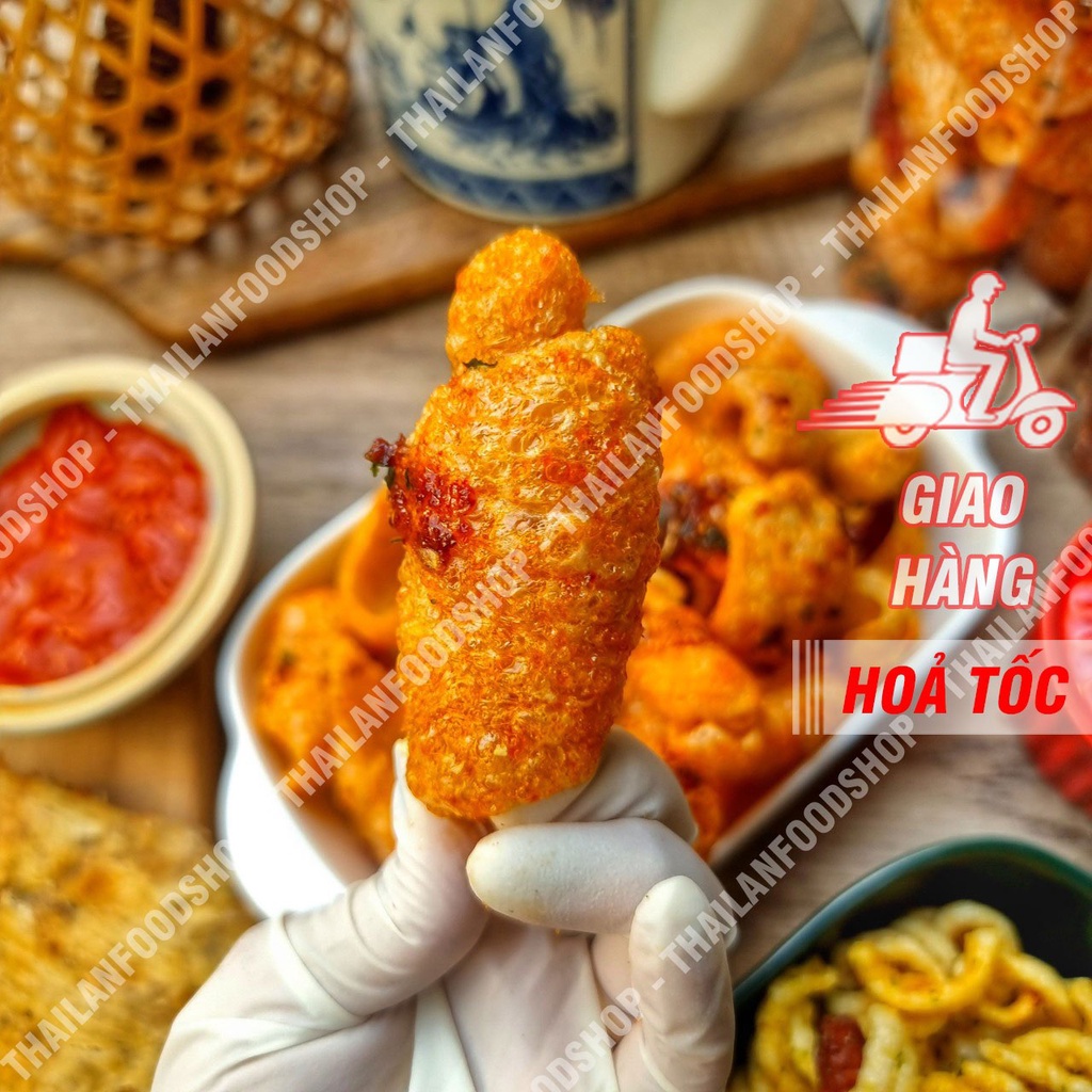 Da Heo Quay Giòn Sốt Mắm Hành Lon 130Gram