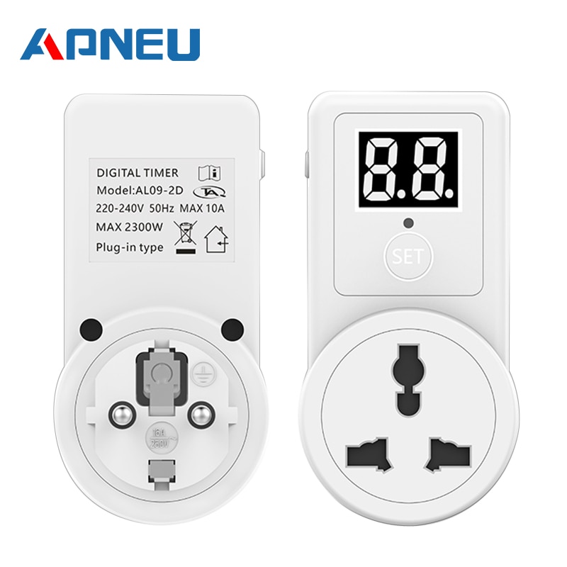 Ổ Cắm Điện Eu 10A Hẹn Giờ Đếm Ngược Kỹ Thuật Số Thông Dụng Cho Xe Hơi