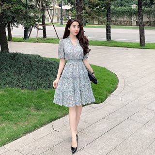 Váy lụa chun eo bồng bềnh, sang chảnh