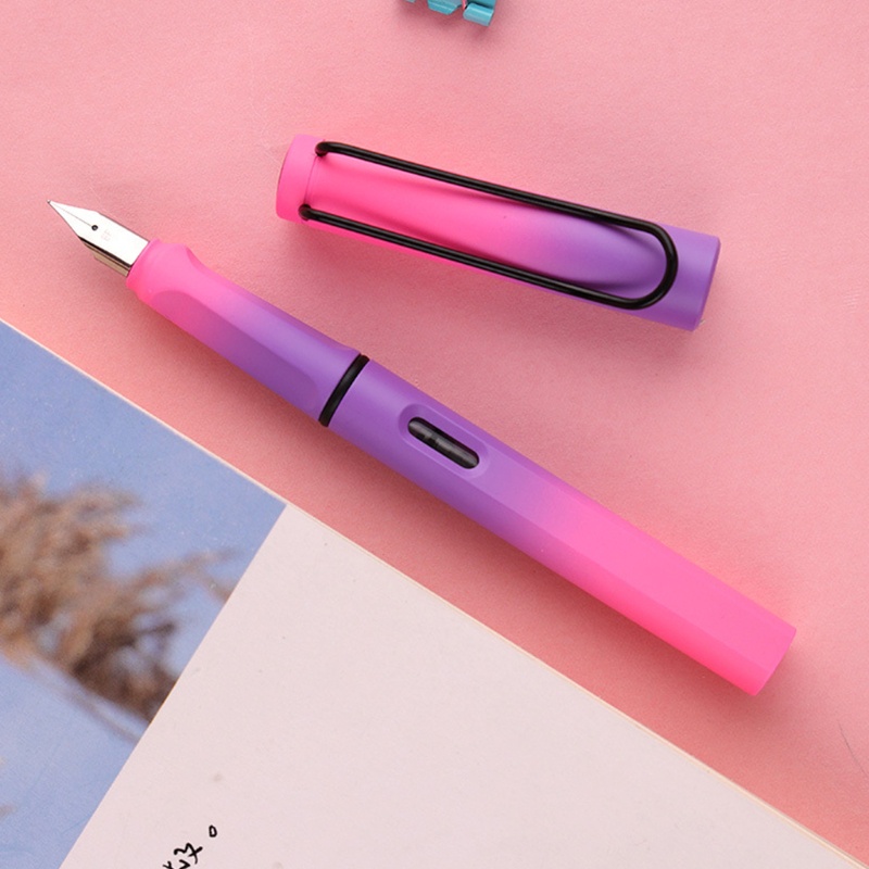 Dudu colorful fountain pen bộ hấp thụ mực có thể tháo rời ngòi trung bình tốt tùy chọn cho trẻ em