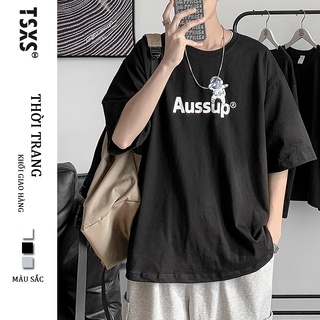 【Quảng châu】Áo thun tay lỡ Unisex Tsxs, áo phông form rộng