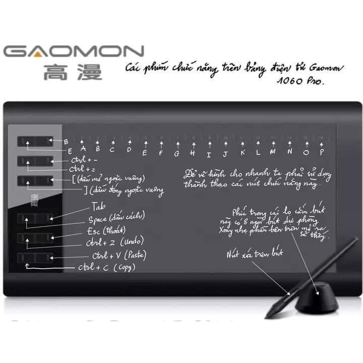 [SẴN HÀNG] Bảng Vẽ Điện Tử Gaomon 1060 PRO - Hỗ Trợ Dạy và Học Online, Học Zoom, Bảng Vẽ Đồ Họa Giá Rẻ