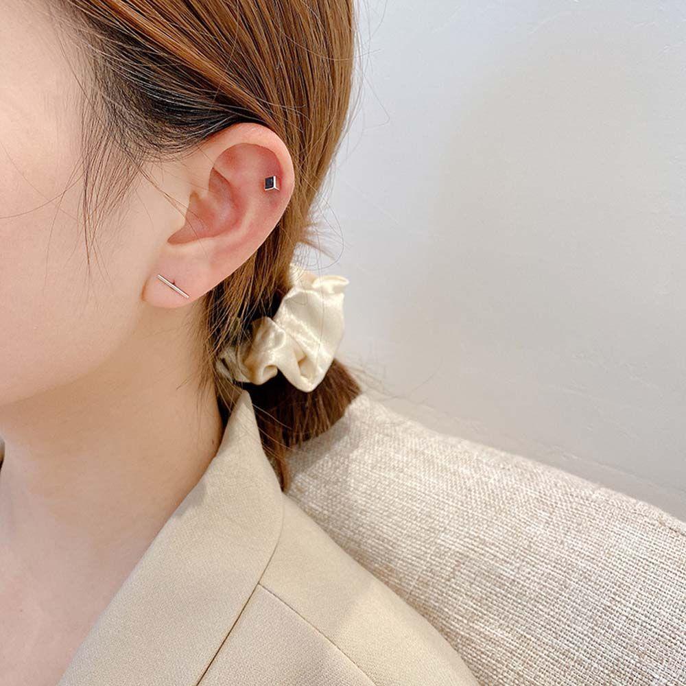 LILYES Set Khuyên Tai Nơ Đính Đá Lấp Lánh Thời Trang Hàn Quốc
