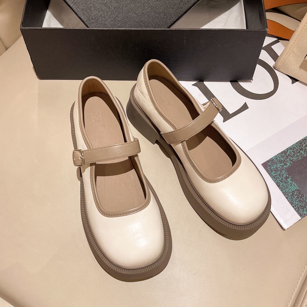 Giày Da Phong Cách Anh Quốc Thời Trang Mùa Hè 2022 Cho Nữ