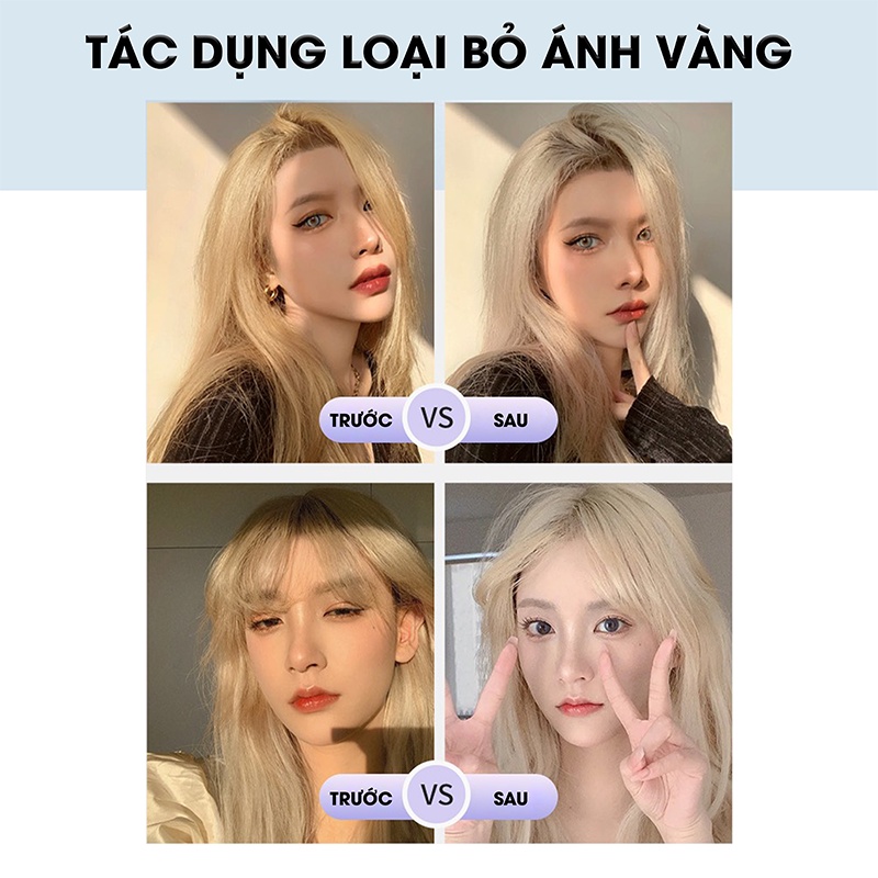 Dầu gội tím khử vàng giữ màu tóc nhuộm tại nhà chính hãng Lumcher