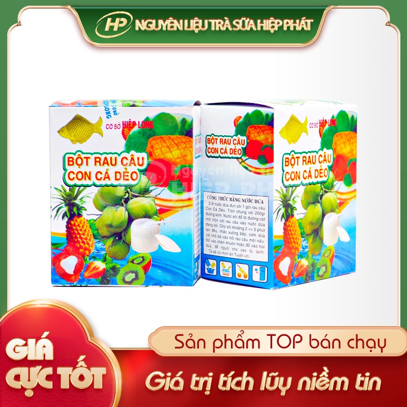 Bột rau câu dẻo con cá HIỆP LONG -   - Hộp 144gr | 12 gói x 12gr - SP010159 - Nguyên liệu pha chế trà sữa