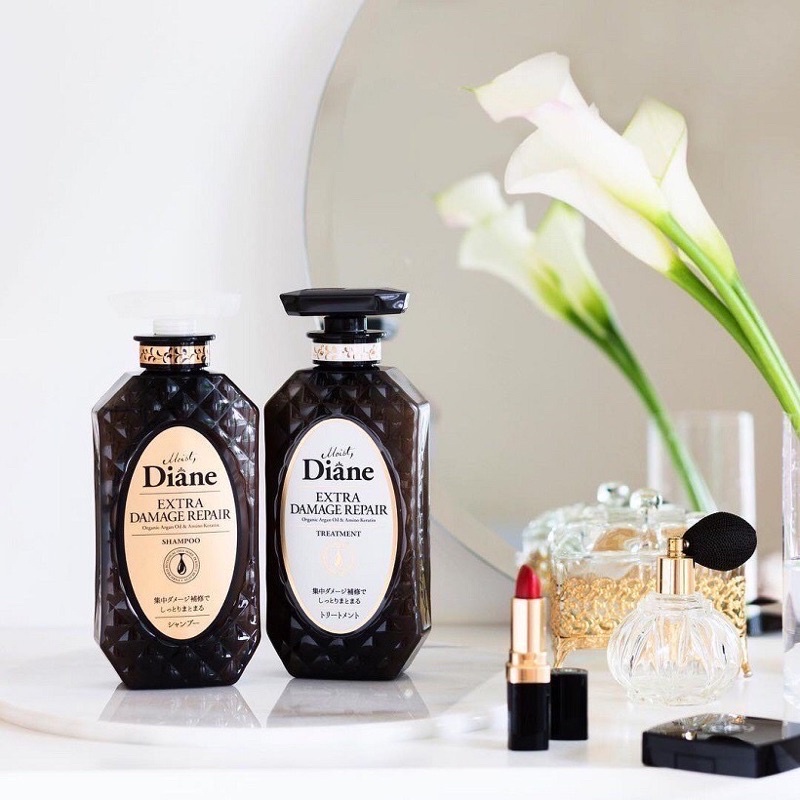(Cao Cấp)Dầu Gội/ Xả Phục Hồi Tóc Hư Tổn Nặng MOIST DIANE 450ML Nhật bản