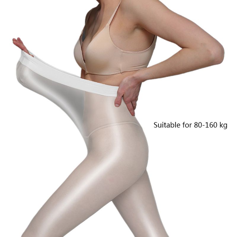 Xiangbao Quần Tất Bó Sát Cạp Cao 60D Vải Lụa Lấp Lánh Gợi Cảm Cho Nữ