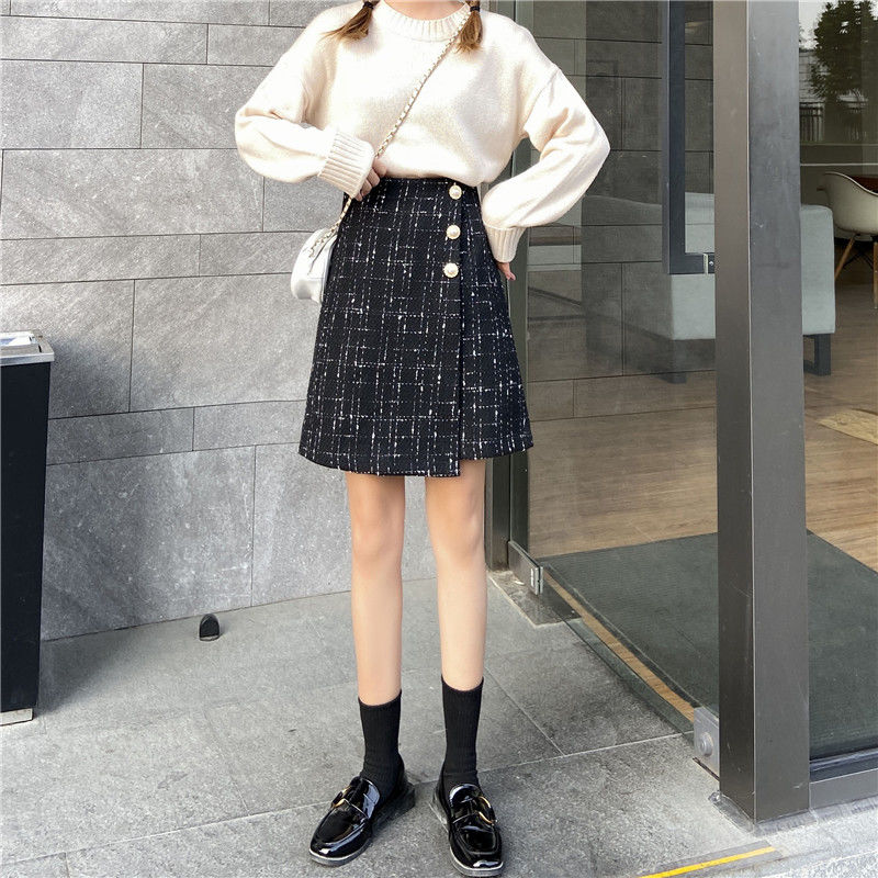 Chân Váy Chữ A Vạt Lệch Eo Cao Cỡ Lớn Thời Trang Dành Cho Nữ