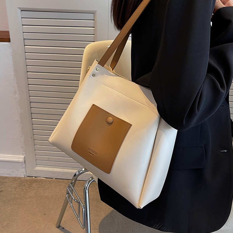 IELGY Túi Đeo Vai Cỡ Lớn Màu Sắc Tương Phản Thời Trang Cho Nữ