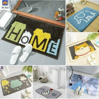 Thảm lau chân, thảm chùi chân lông cừu đế cao su chống trơn trượt, siêu thấm cao cấp - 40cm x 60cm
