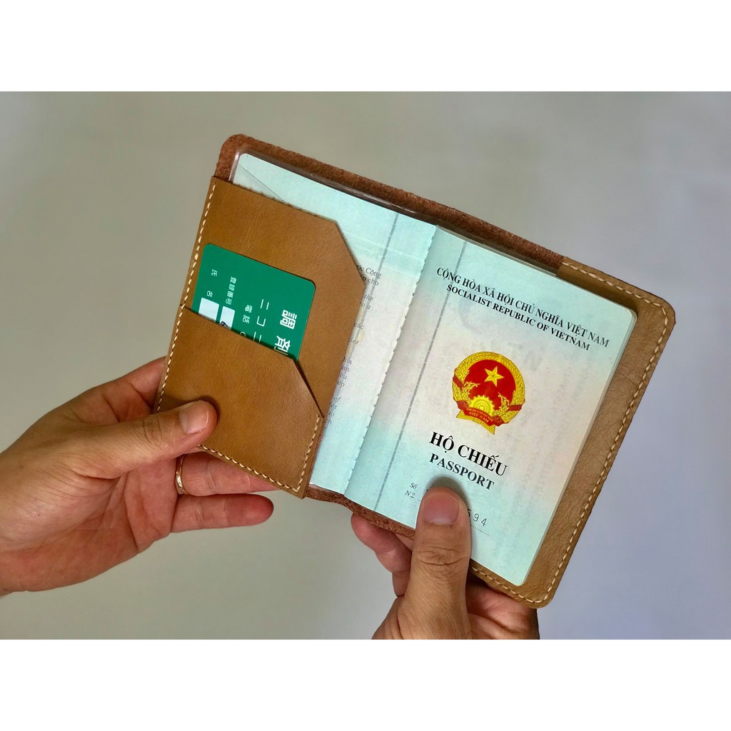 Bao da passport (Bìa hộ chiếu), Da bò thật, Handmade 100% - MS: P-01