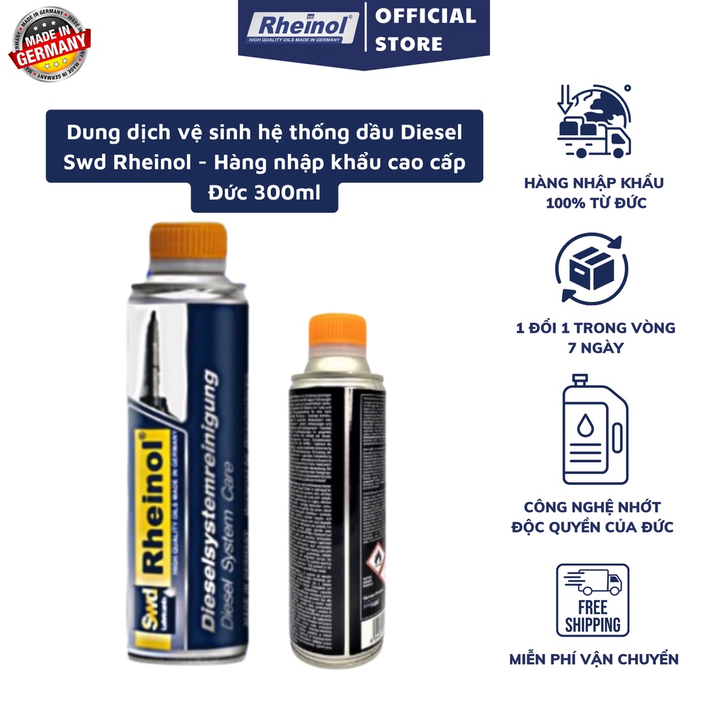 Dung dịch vệ sinh hệ thống dầu Diesel Swd Rheinol - Hàng nhập khẩu cao cấp Đức 300ml