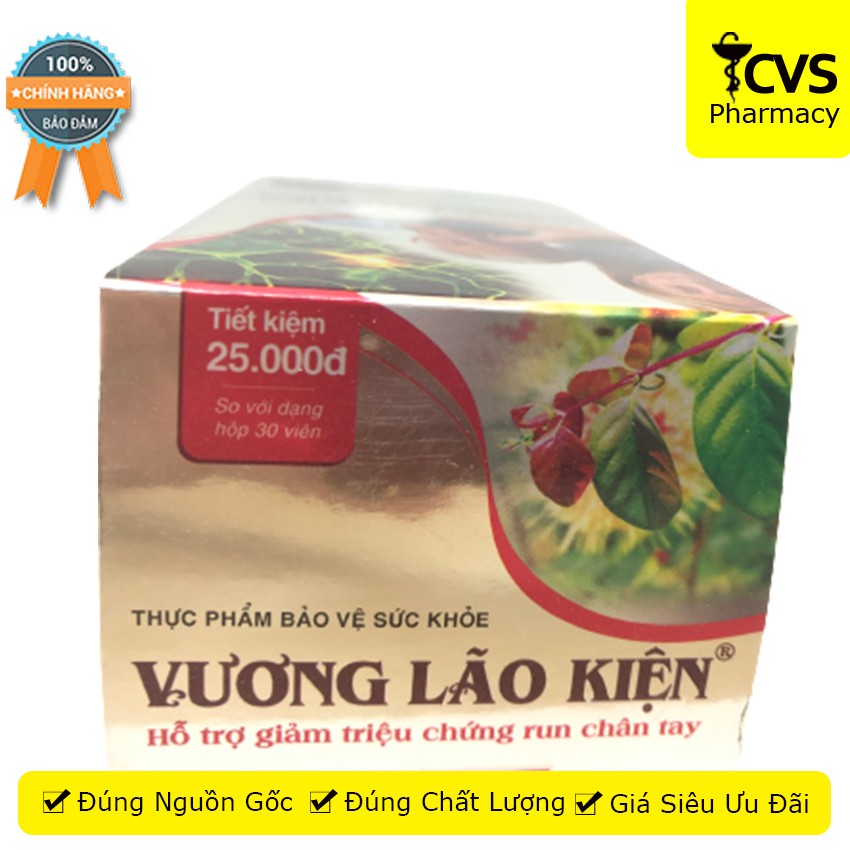 VƯƠNG LÃO KIỆN 90 Viên - Giúp giảm run tay chân hiệu quả - Cvspharmacy