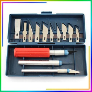 Dao khắc trổ 13in1, hợp kim cacbon + 13 lưỡi dao kích cỡ khác nhau