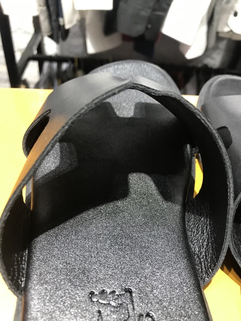 Dép hm nam da cao cấp, dép quai ngang nam fullbox.