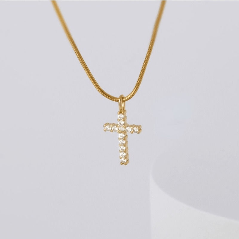 Vòng cổ Mạ Vàng 18k Đính Đá Zircon 45n Thời Trang Cho Nữ