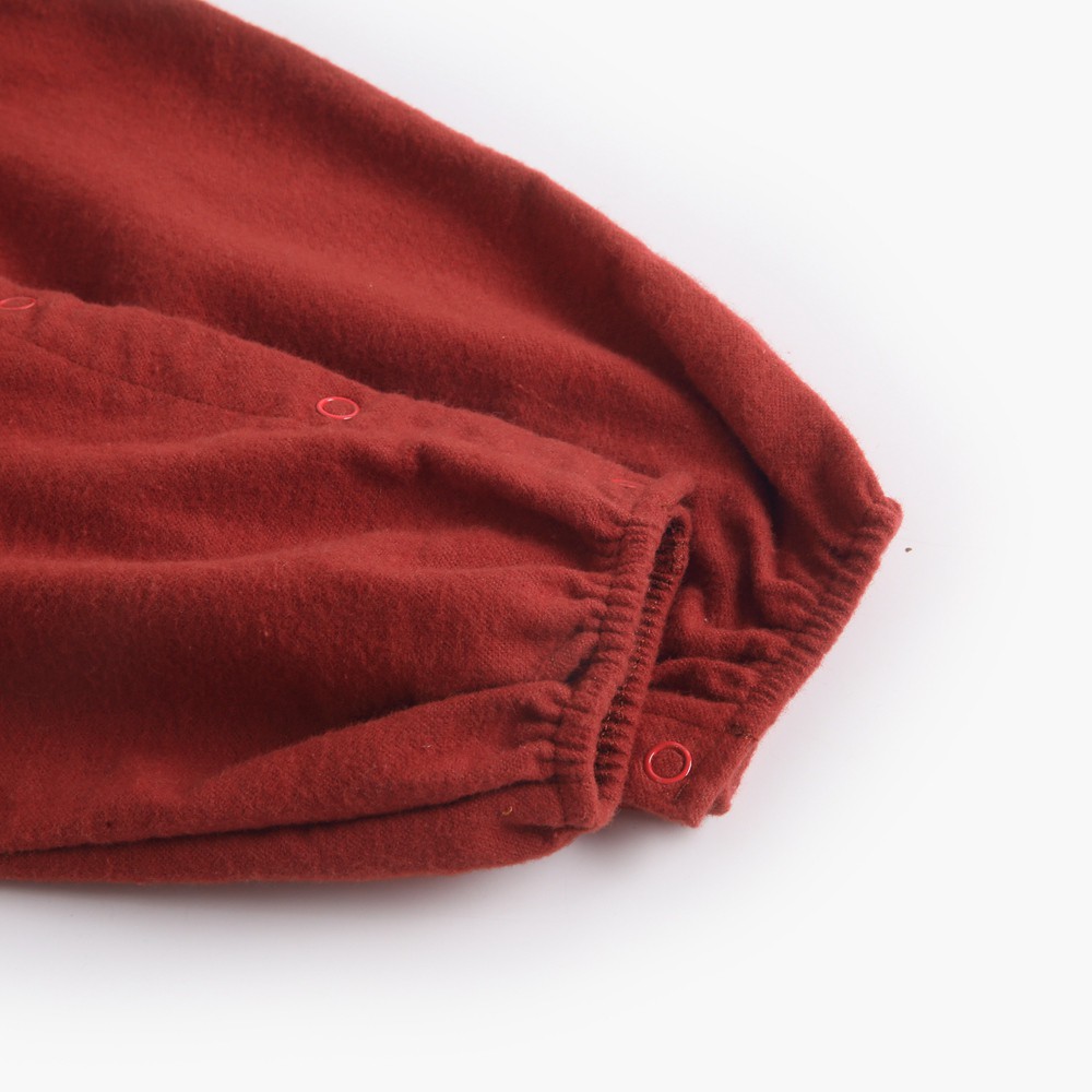 Áo liền quần Sanlutoz cotton màu đỏ cho em bé sơ sinh