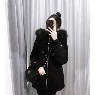 Áo dạ khuy sừng 2 khuy cài túi chéo