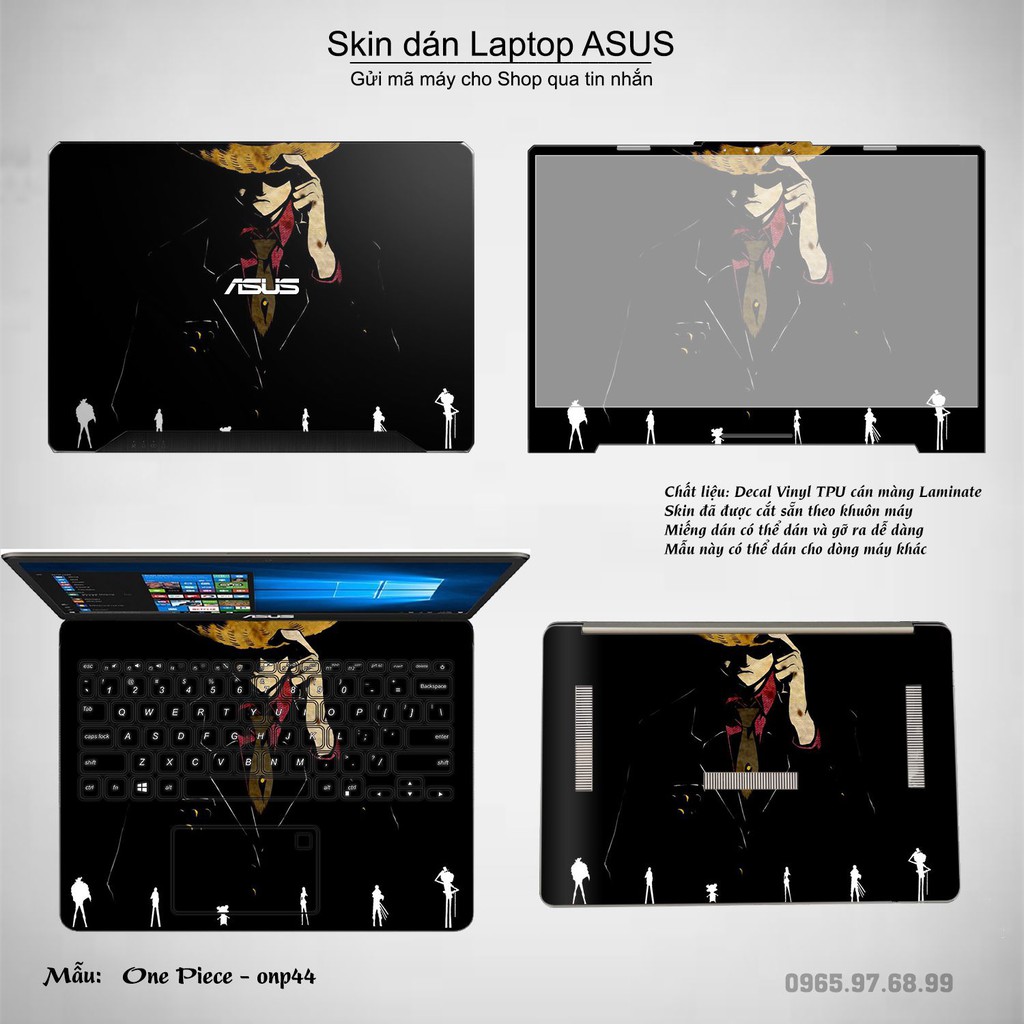 Skin dán Laptop Asus in hình One Piece nhiều mẫu 24 (inbox mã máy cho Shop)