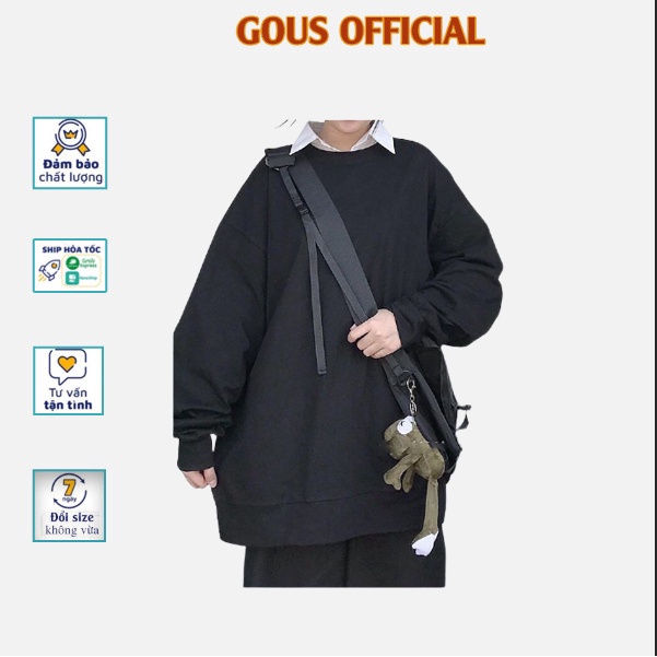 Áo Phông Tay Dài Nữ Áo Thun Form Rộng Unisex Dài Phong Cách Hàn Quốc Basic Dễ Phối Đồ WW - 1652 Gous Official