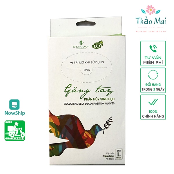 Găng Tay Tự Huỷ Sinh Học Green Eco - 100 cái/hộp