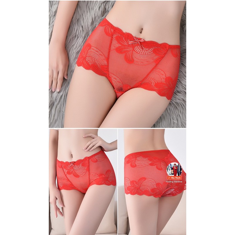 Quần lót nữ ren lưới cạp cao che bụng - bigsize - quần chip nữ mặc trong váy cao cấp FLQ64 | BigBuy360 - bigbuy360.vn