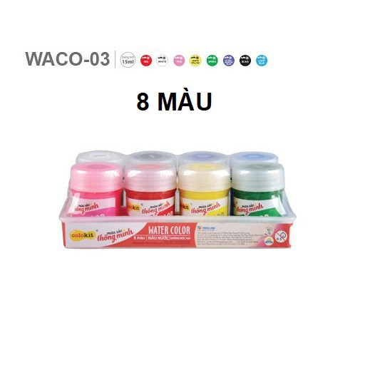 Vỉ màu nước Poster Colokit - 8 màu - 12 màu - 15 màu